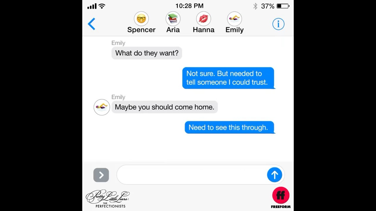 Pretty Little Liars: The Perfectionists - The Liars + Alison: Text Chat Conversation