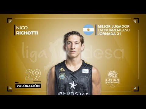 Nico Richotti, Mejor Jugador Latinoamericano de la Jornada 31 | Liga Endesa