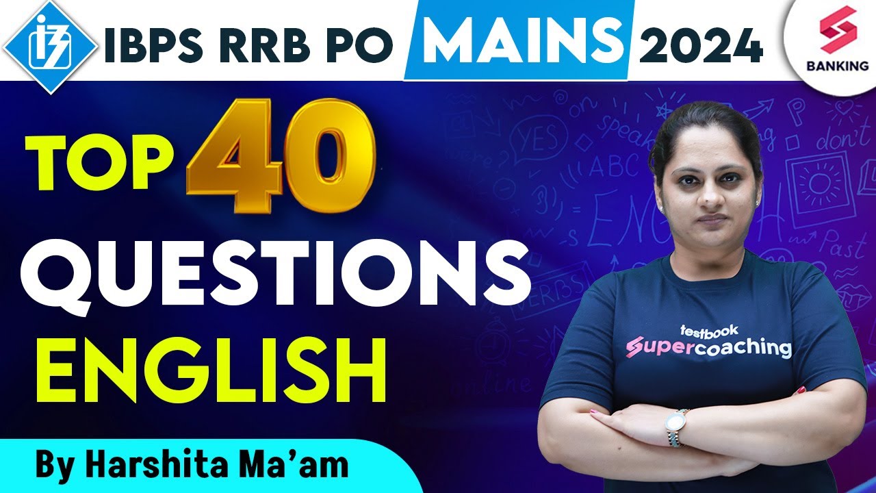 English for IBPS RRB PO MAINS 2024 | 40 Questions | English Complete ...