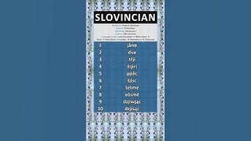 NUMBERS IN THE SLOVINCIAN LANGUAGE
