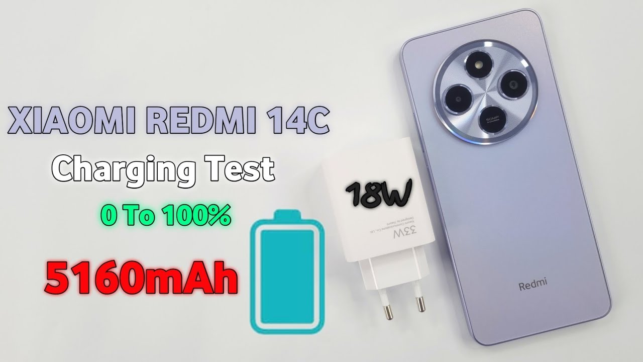 Xiaomi Redmi 14C Battery Charging Test 🔋⚡| 18Watt/5160mAh - YouTube