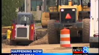 Construction crew nicks gas line