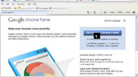 Installing Chrome Frame on Windows XP