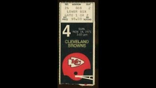 KANSAS CITY CHIEFS vs. (ORIGINAL) CLEVELAND BROWNS 1ST TIME EVER (NOV. 14, 1971)
