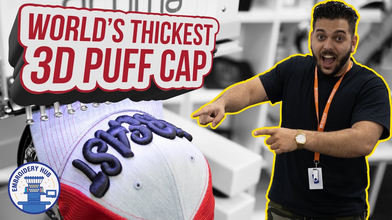 3d puff embroidery on hats using sewart 3d puff embroidery on hats using sewart