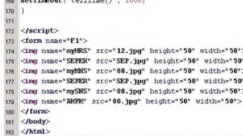 HTML & JavaScript - The Current Time Using a TIMER and IMAGES - CODE Included