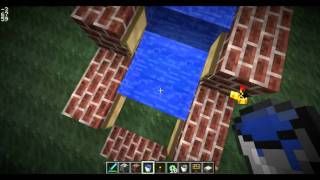 Водный эскалатор в Minecraft