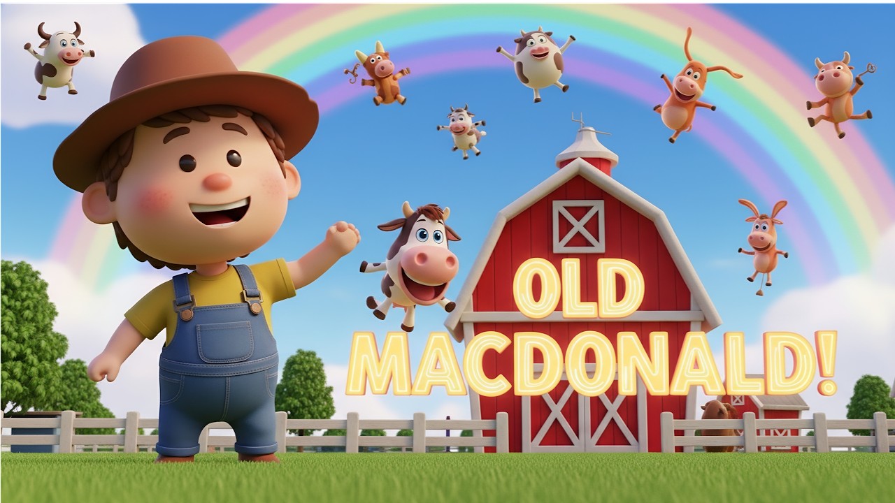 Old MacDonald Farm Song | 3D Cartoon Nursery Rhymes & Kids Songs #OldMacDonald
