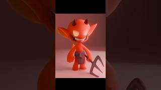 Diablito modelado desde Blender #3d #blender #diablo #kawaii #modelado3d
