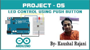 Push Button and LED control with the Arduino board. Tinkercad led with button