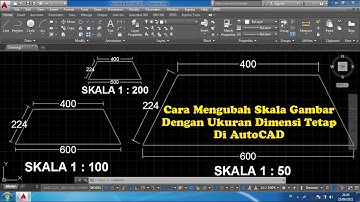 Mengubah Skala Gambar Dengan Ukuran Dimensi Tetap Di AutoCAD