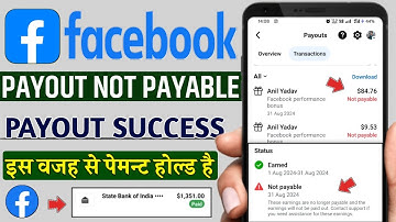 Facebook payment not payable | Facebook not payable payment | these earnings are on longer payable
