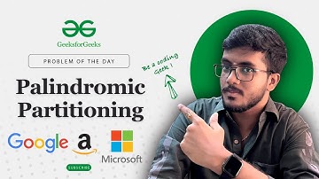 Palindromic Partitioning | Pre Computation | 🧑‍💻 C++, Java, Python | DP | POTD | Geeksforgeeks
