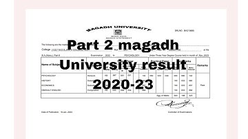 Part 2 magadh University result 2020-23  #magadhuniversityexam2020 #result #viral