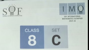 SOF Olympiad IMO Class 8 question paper Set-C 2025-26