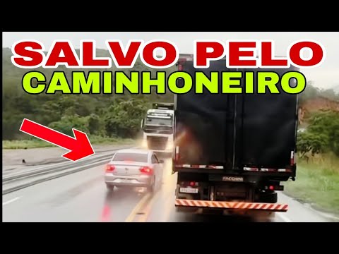 Imprudente é salvo por caminhoneiro na BR-116