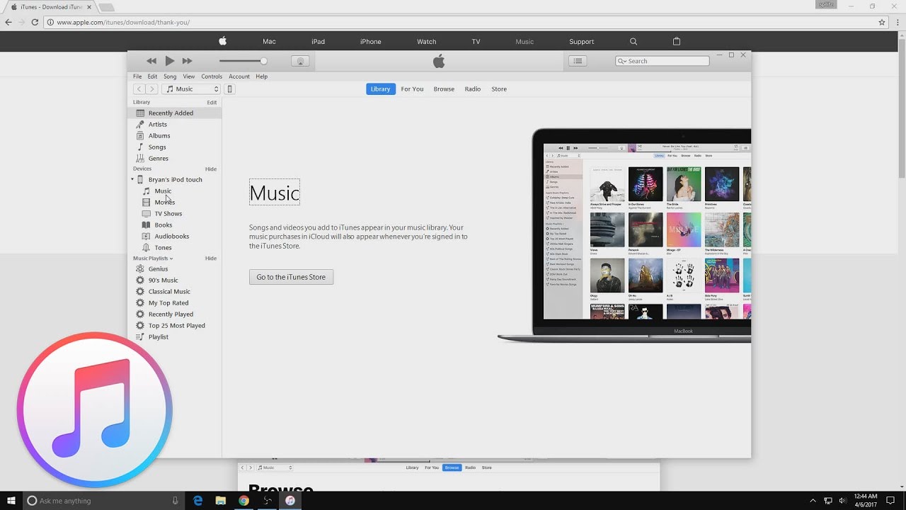 how to put song downloads onto itunes on pc