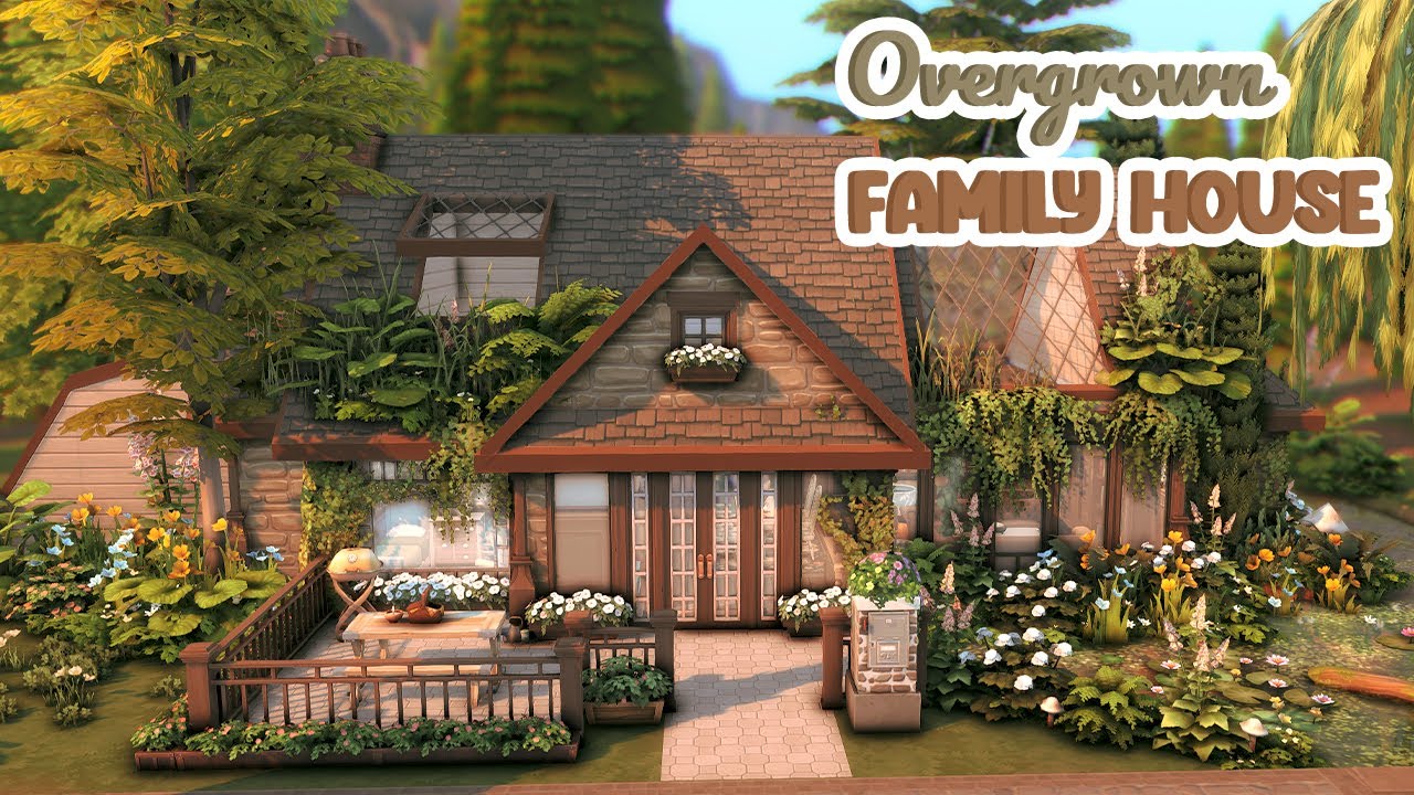 Overgrown Family House 🪴The Sims 4 Speed Build (No CC) YouTube