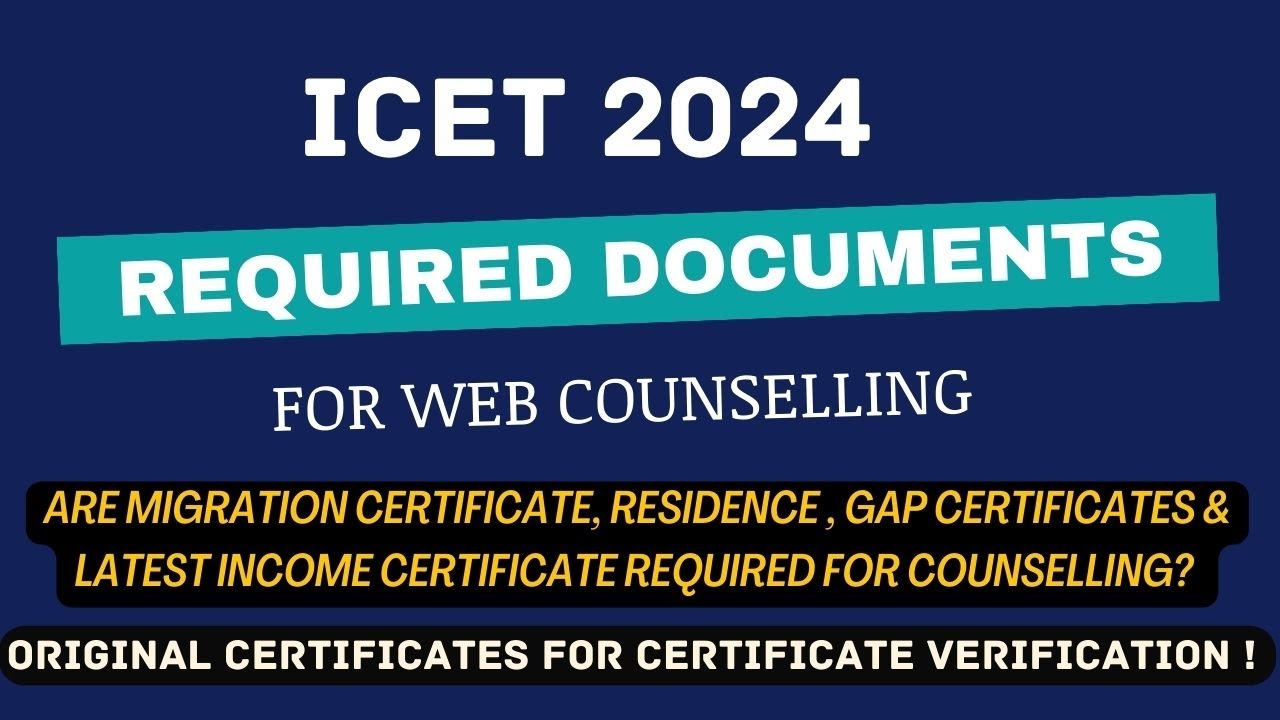TS ICET 2024 WEB COUNSELLING REQUIRED DOCUMENTS / TS ICET / IQ ACADEMY ...