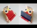 DIY Handphone Stand Holder | Fabric Owl | Mobile Stand for Study | Phone Pillow