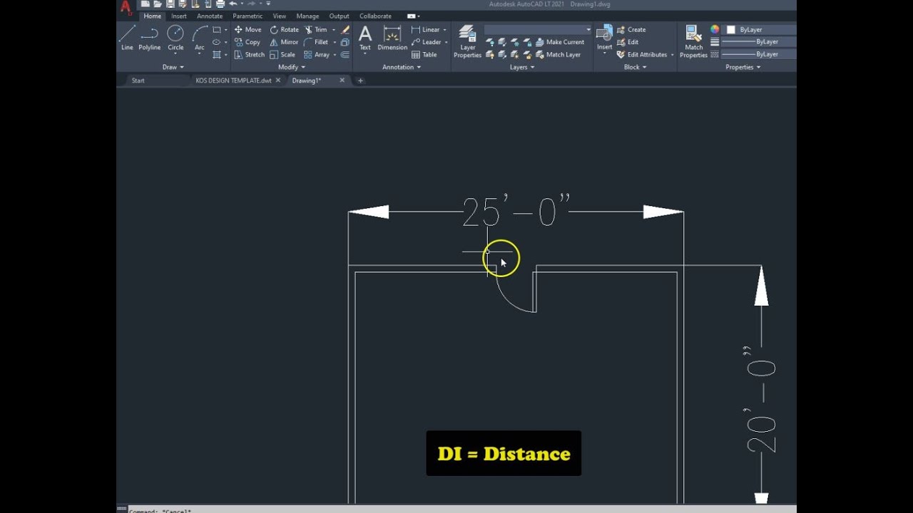 AutoCAD Scale Using A Known Dimension YouTube AutoCAD Scale Using A Known Dimension YouTube