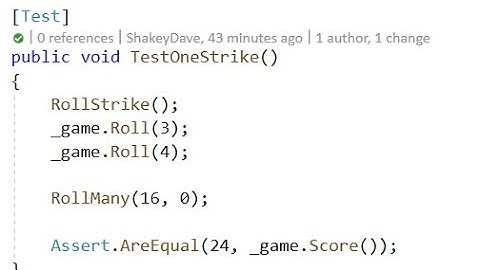 BowlingGame Kata in C# and Visual Studio 2019 - Commits Four and Five
