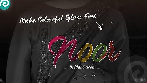 Make Colorful Glass Font In Photopea