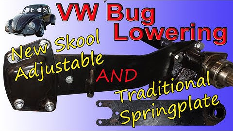 Lowering VW Bug using Adjustable Spring Plates / Stock Spring Plates - How To Guide Lower VW Beetle