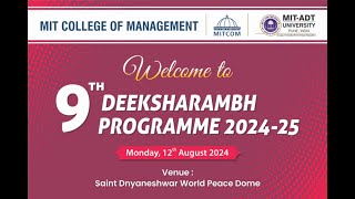 Induction Programme 2024, MIT College of Management, Pune Live Stream. screenshot 4
