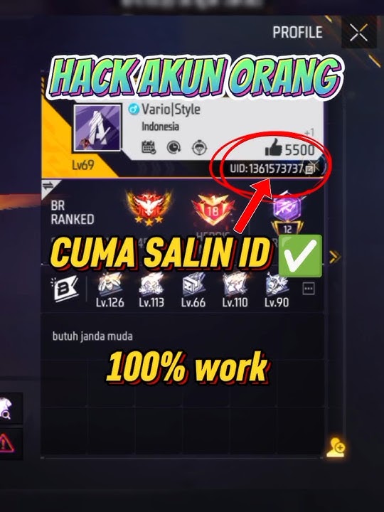 cara hack akun orang cuma salin id 100% work no tipu tipu #freefire #freefiremax #hackfreefire #ff