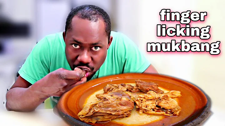 Asmr | fufu with goat,chicken light soup mukbang |finger licking mukbang | African food mukbang