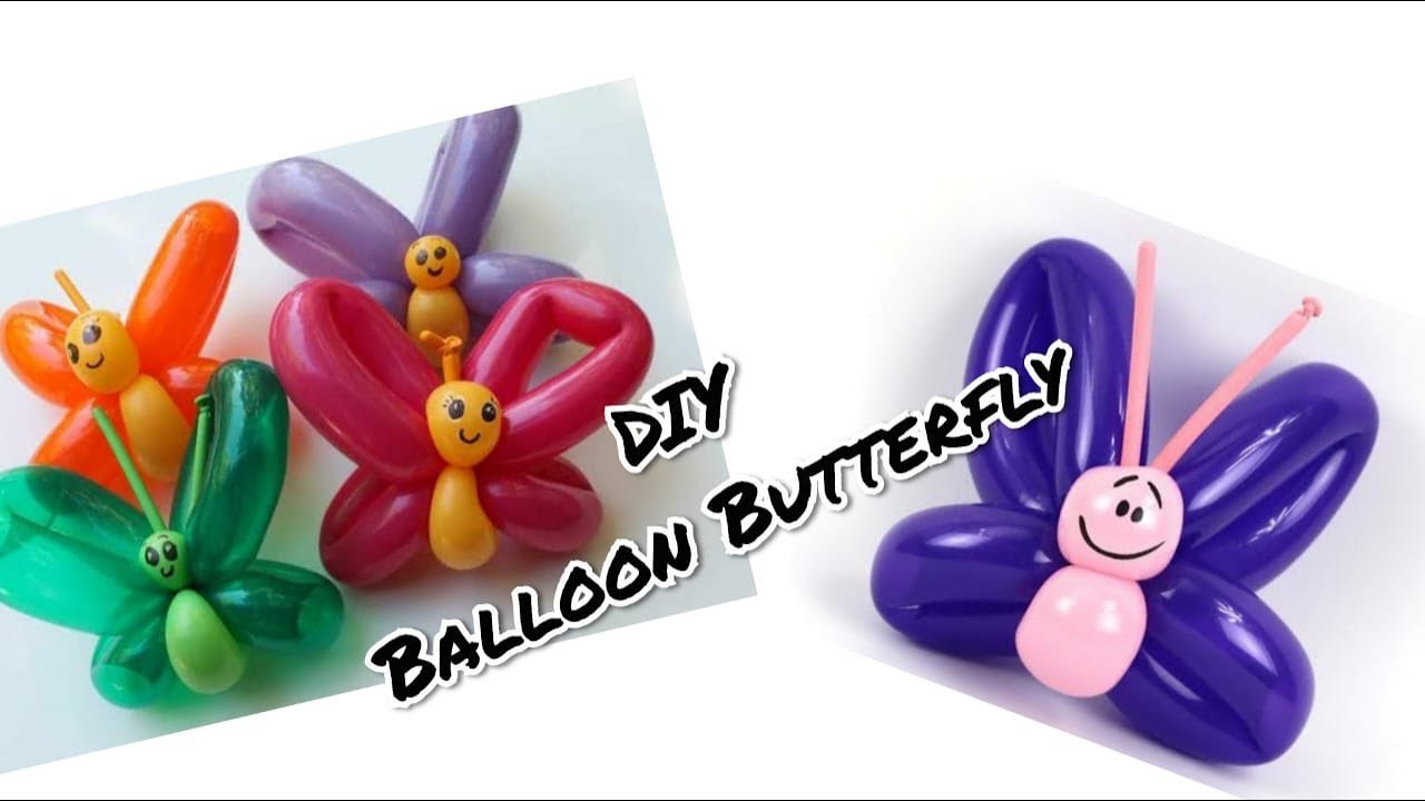 DIY Balloon Butterfly Super Easy Balloon Twisting Butterfly Balloon Kids Entertainment
