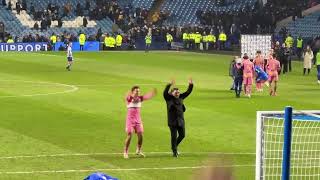 Sheffield Wednesday v Leeds United 08/03/2024 - Daniel Farke Salutes The Leeds Fans