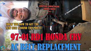 Replacing Ac Belt On 97-01 Honda Crv Rd1 - Works For All Honda And Acura 88-01