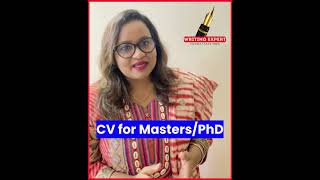 PhD & Master’s Application CV | Professional Research-Based CV for Scholarship