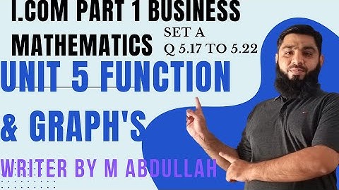 inter i.com part 1# unit 5 Function & Graphs question# 5.17 to 5.22 Business Mathematics illkidunyia