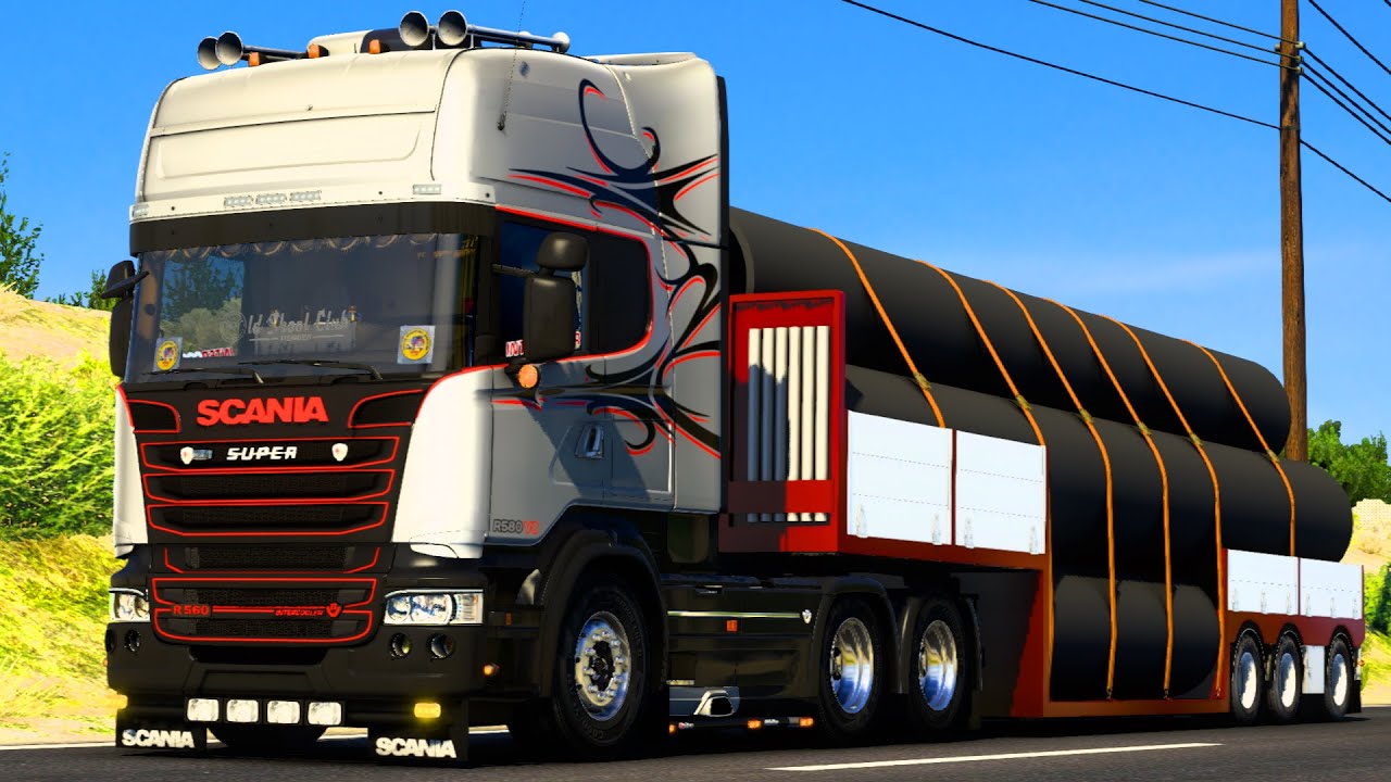 Scania R580 Fred And JS Well Trailer [1.42] | ProMods 2.57 - YouTube