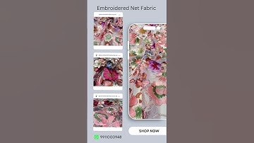 AAVARNAM - Applique Work Embroidered Net Fabric #lehengafabric #gownfabric #trending #shorts