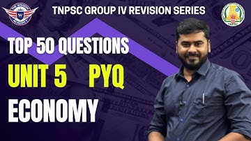Top 50 Pyq | Economy | Unit 5 | Tnpsc | Group I,II,IV | Rapid Revision | Shortcuts | #tnpsc 