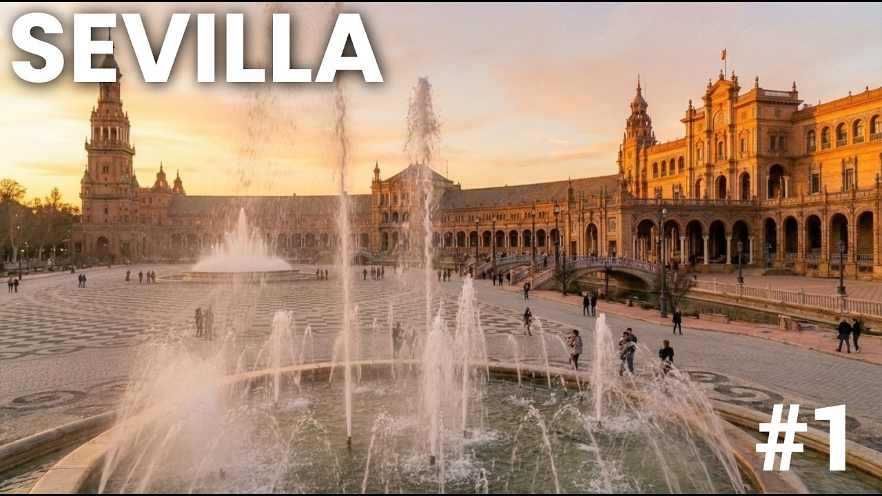 Sevilla Sunset 4K | Old Town | No talking | Ambient sound | Spain