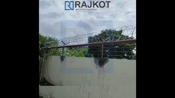 Razor wire fence in Gujarat