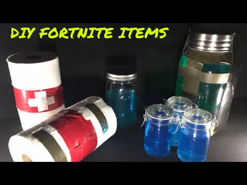 diy fortnite items chug jug slurp juice bandages mini shields and yes you can use gatorade - how do you use bandages in fortnite