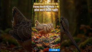 American Woodcock Ka Funny Rocking Walk 🐦😂| #AmericanWoodcock #BirdFacts #Wild #HindiFacts#Shorts