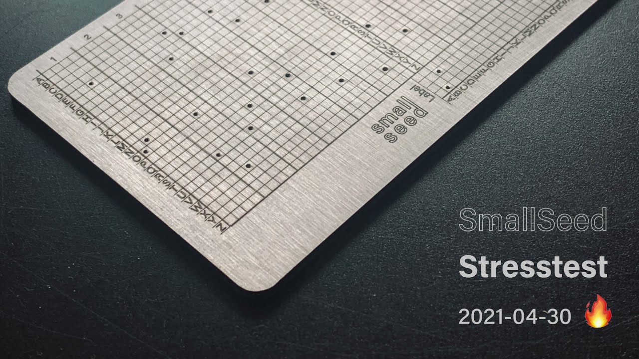 Backup your crypto keys on stainless steel