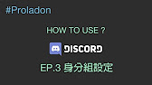 Proladon Dc Discord Discord教學discord 指南 Ep 3 身分組設定 Youtube