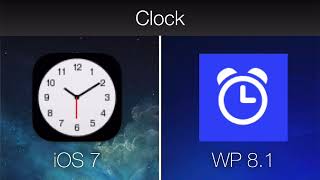 iOS 7 and windows os phone version 8.1 system software all applications theme design icon evolution screenshot 1