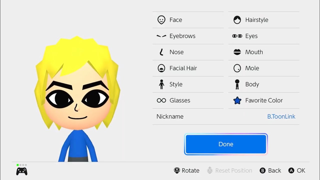 How to make a Blue Toon Link mii - YouTube
