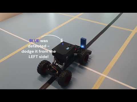 "ABRÄUMERAUTO" - an autonomous vehicle with color recognition.
