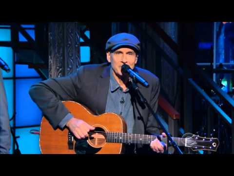 Fire and Rain and more, by James Taylor and Stephen Colbert on The Late Show