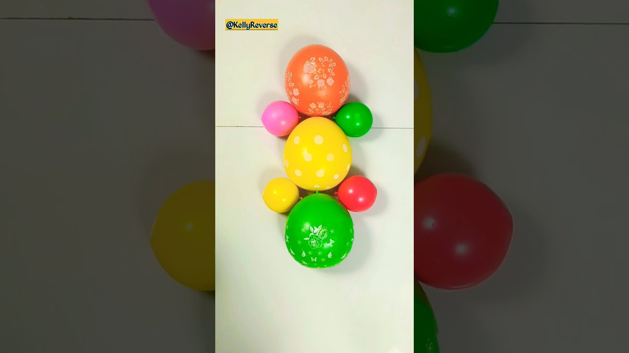 Balloon Pop With Colourful Water | So Satisfying Reverse Asmr 
